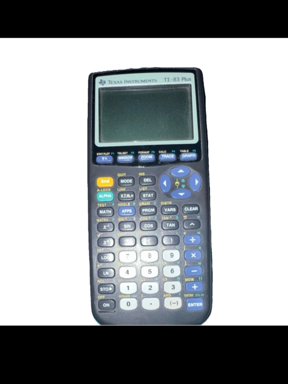 Texas Instruments TI-83 Plus Graphing Calculator - Black and Gray